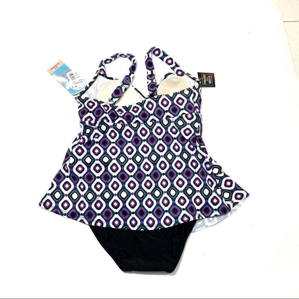 Swim Solution Tired one pice swim suit Sz 8 - Picture 5 of 8
